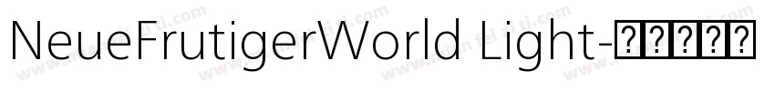 NeueFrutigerWorld Light字体转换